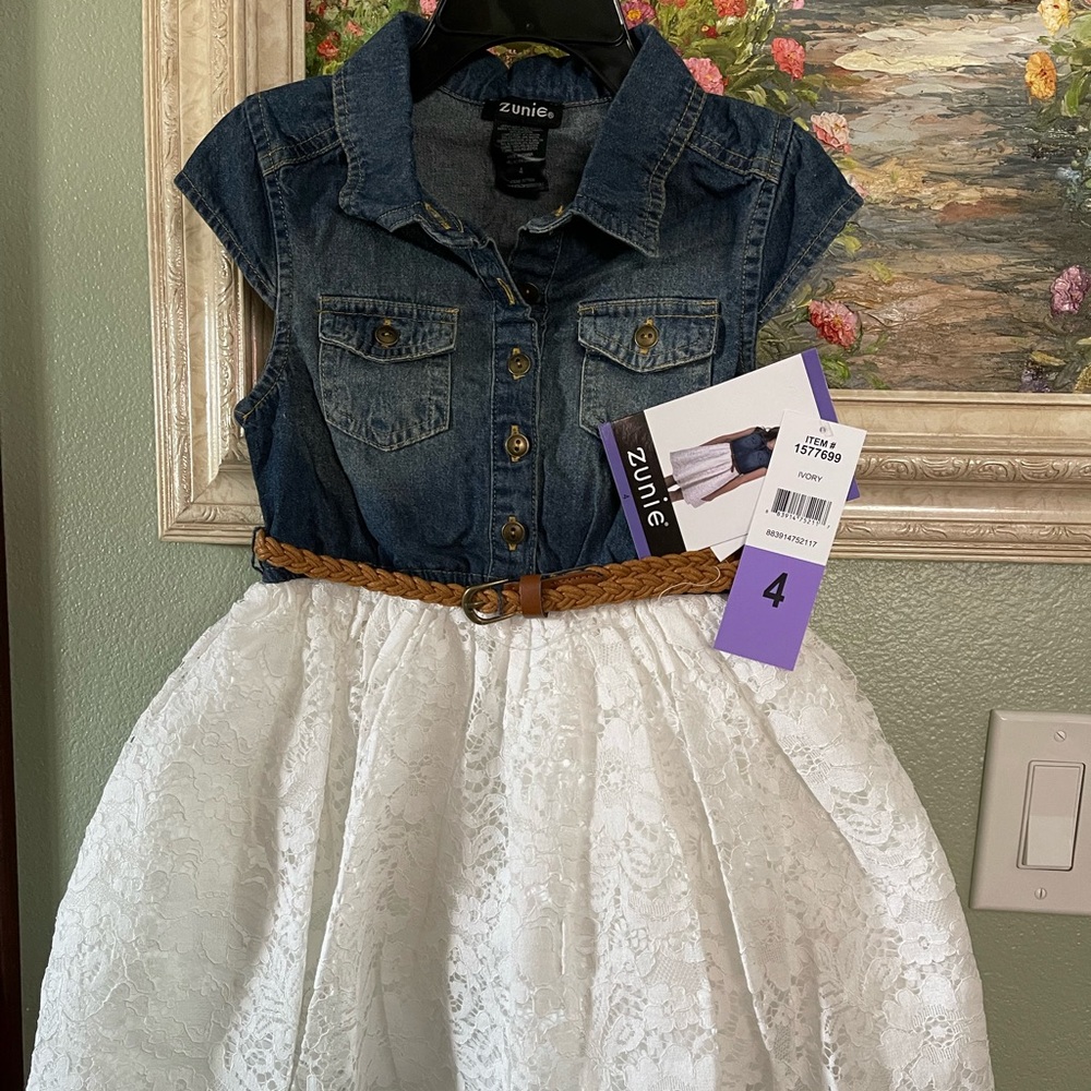 Zunie Girls Dress Size 4 New